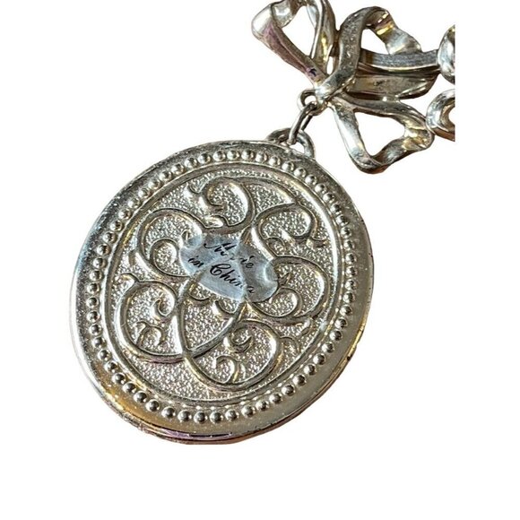 Charm Keychain Silver Metal Heart Picture Lobster Clasp Retro 80s Classic Girly - Picture 4 of 10